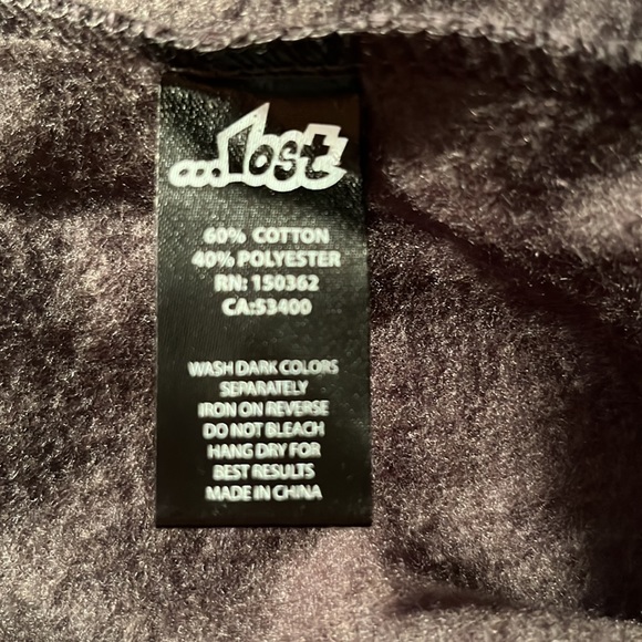 Lost Men’s Lone Wolf Black Pullover Hoodie Size Small - Picture 5 of 5